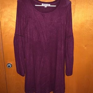 Pink Rose Plum Sweater Dress